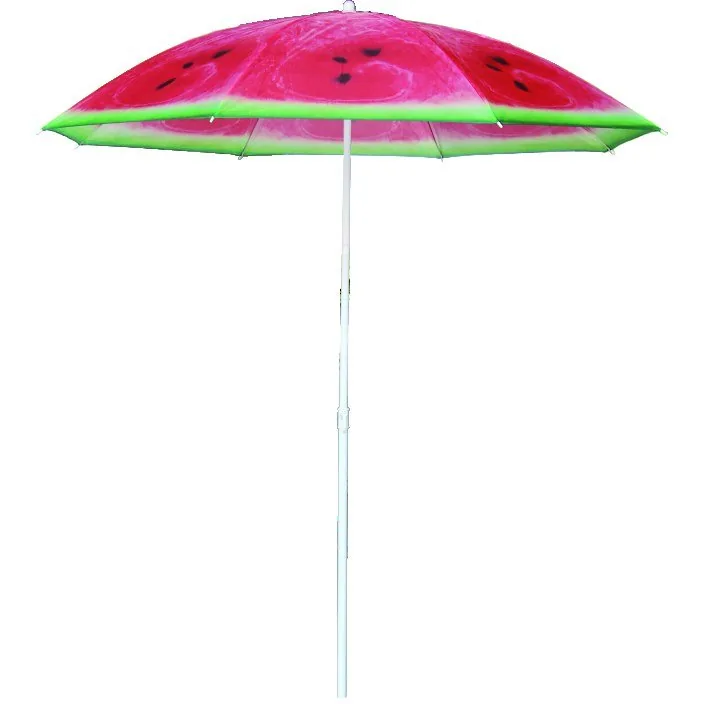 Watermelon print beach umbrella with pole