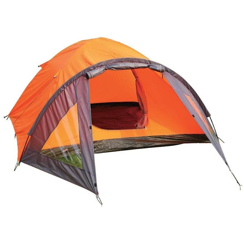 Orange dome camping tent