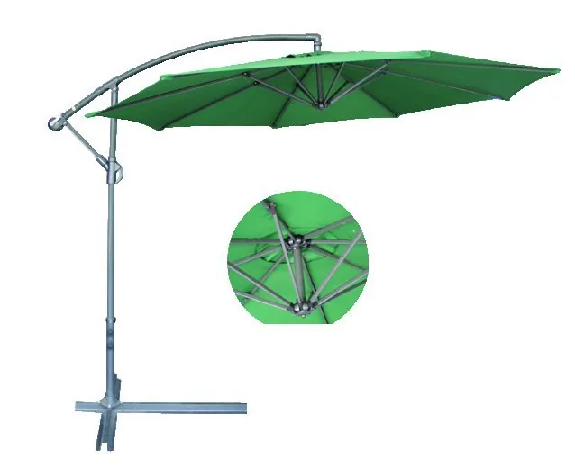 Cantilever umbrella frame and hub detail