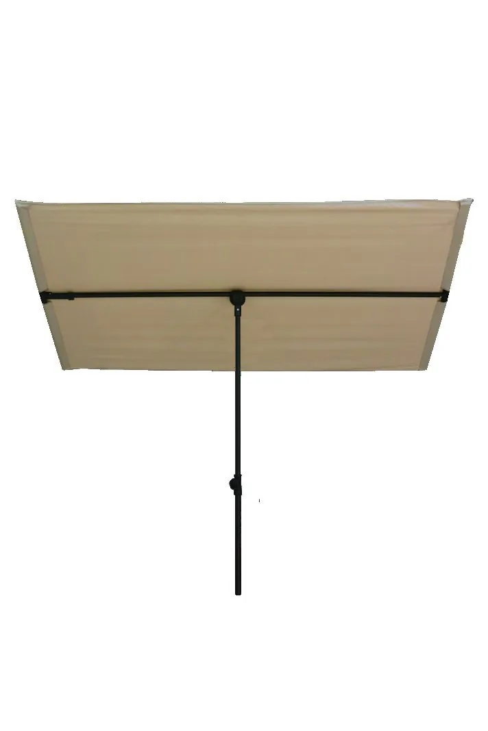 Cantilever umbrella ribs and runner viewed from below