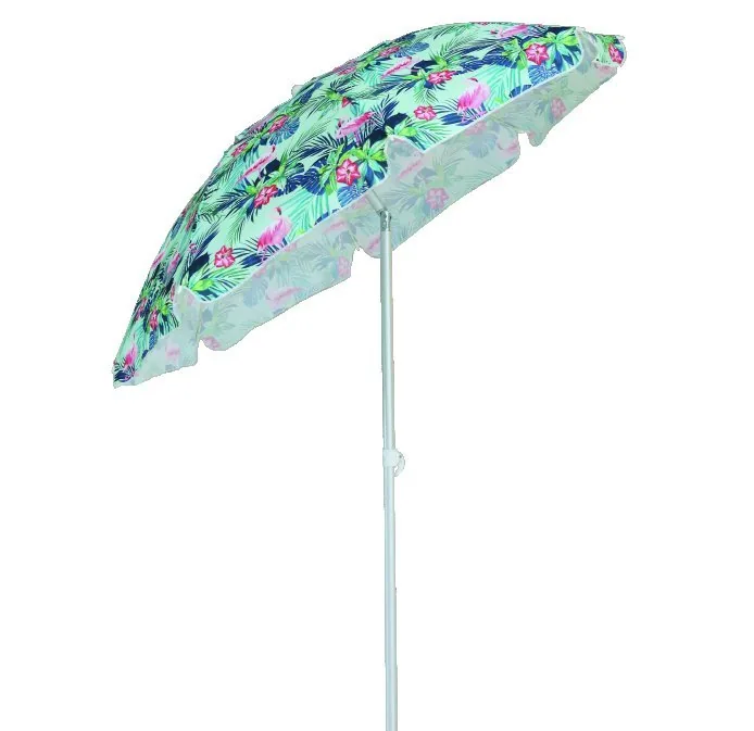 Promotional umbrella with full-panel flamingo print