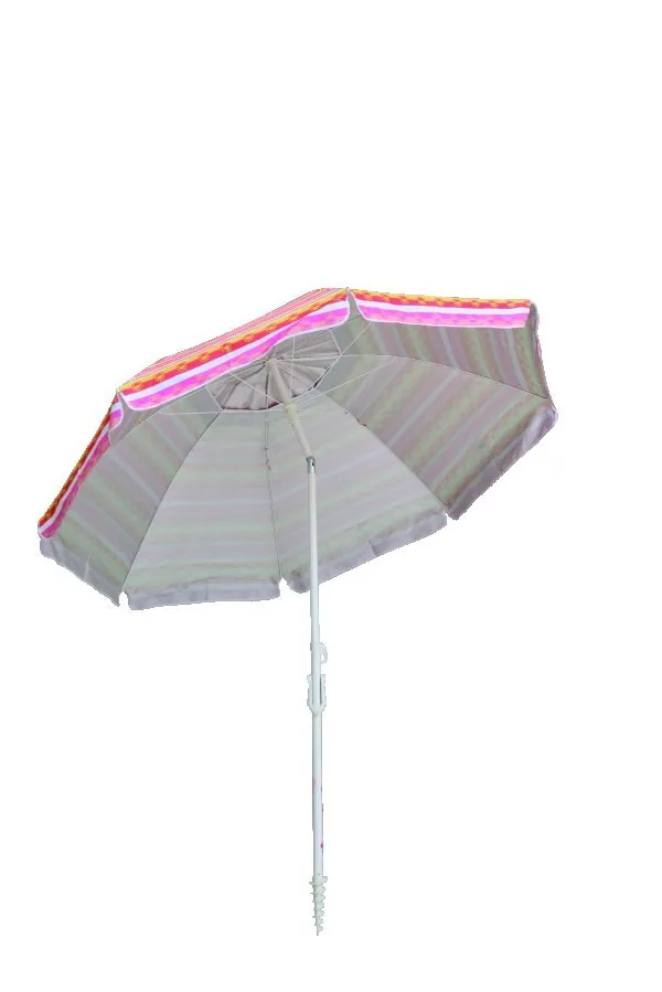 Pastel stripe beach umbrella canopy print