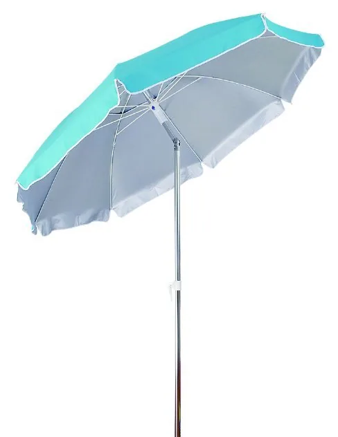 Tilting beach umbrella with aluminium pole